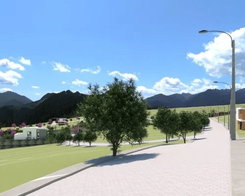 Projeto das ruas em bloco intertravado com calçadas e iluminação pública no Vale dos Passos, em Bicas/MG