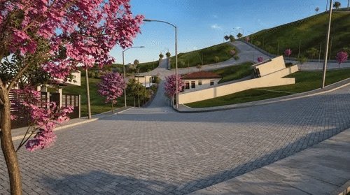 Projeto das vias internas do Portal de Tombos com paisagismo, em Tombos/MG